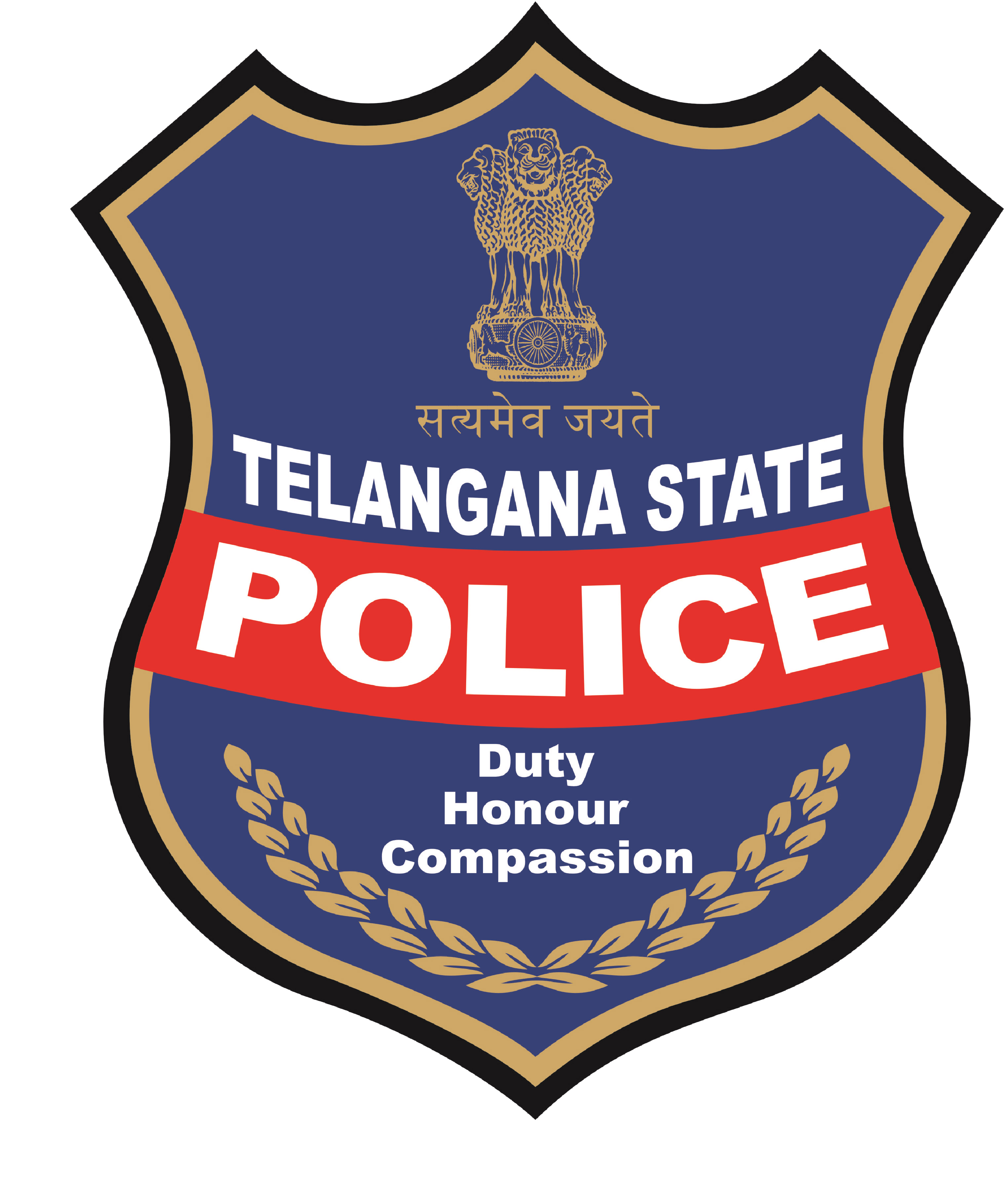 Telangana Police Logo (3251x3845), Png Download