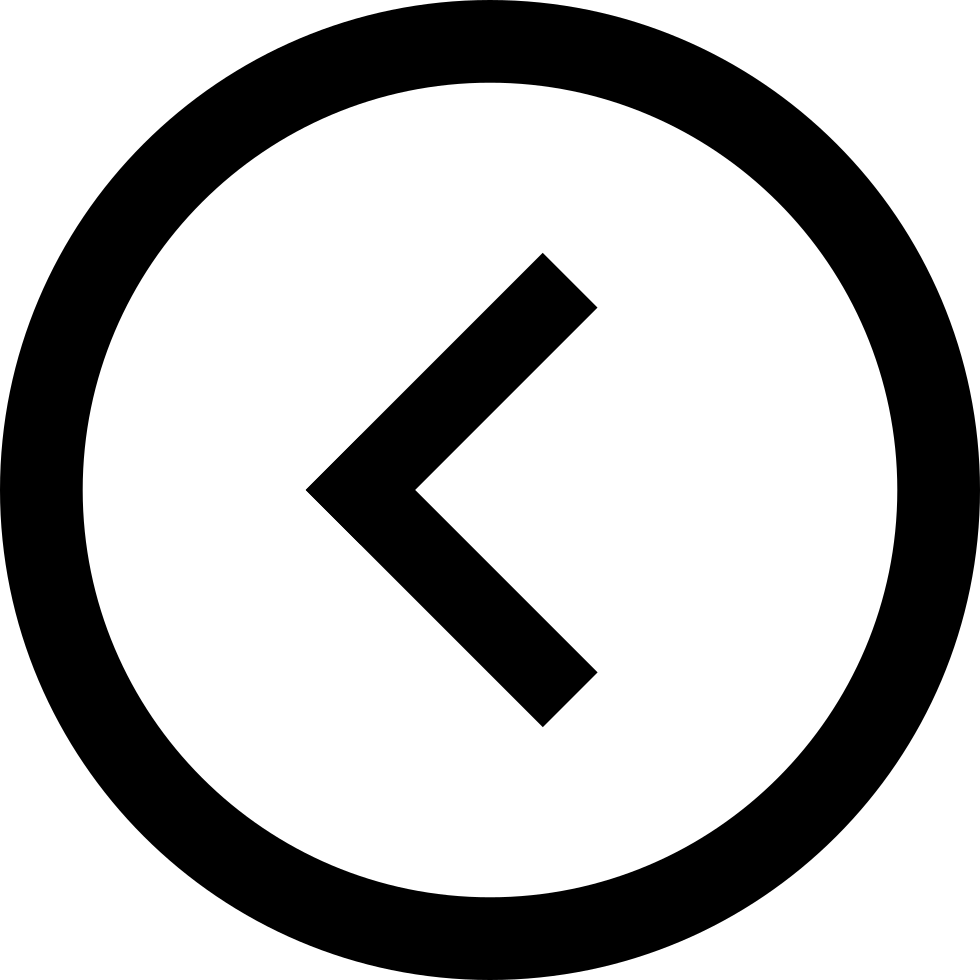 Circle Arrow Left - Letter C In Circle (980x980), Png Download
