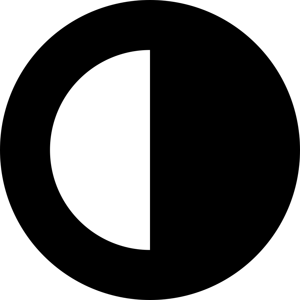 Moon Last Quarter Comments - Circulo Mitad Blanco Y Mitad Negro (980x980), Png Download