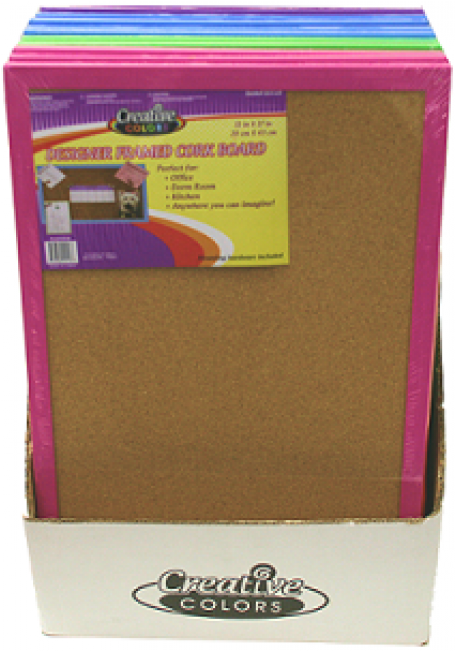 Ydb 11 X 17 In.cork Bulletin Board Neon Frames, Case (900x650), Png Download