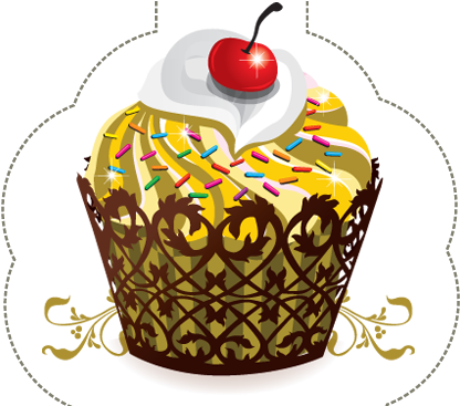 Cupcake Vector - Cake (436x366), Png Download