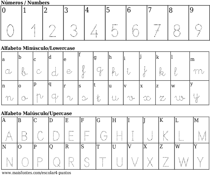 Font Details Escolar4 Puntos - Fonte English Vivace (689x640), Png Download