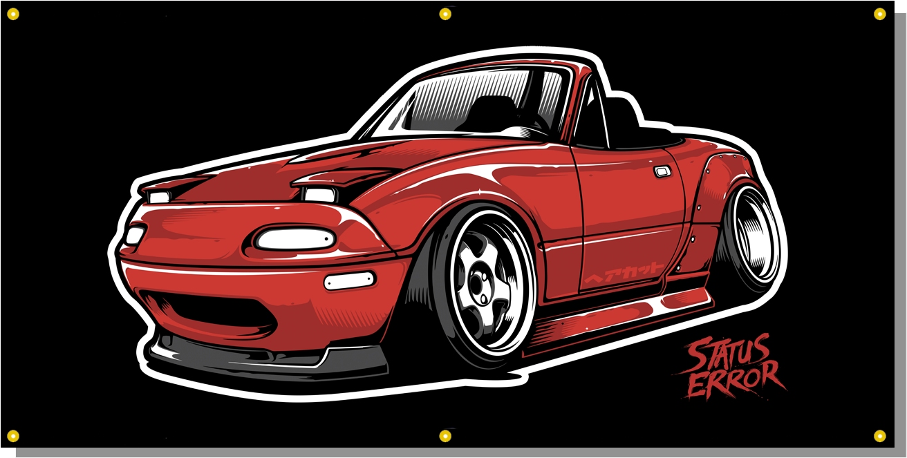 Cute Sports Car Workshop Banner - Car (1350x1350), Png Download