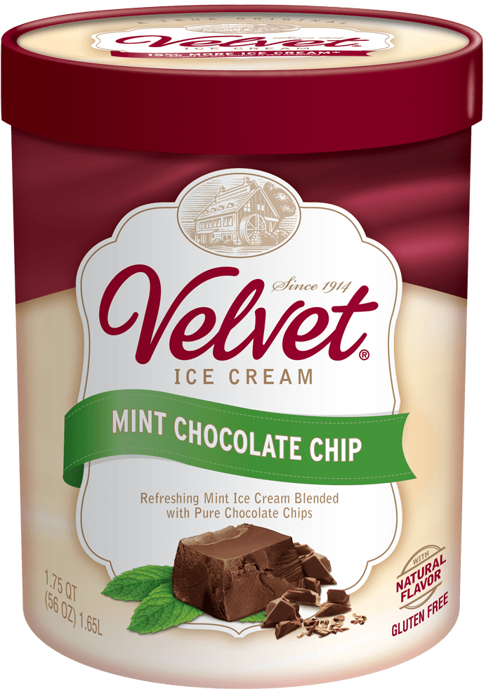 Mint Chocolate Chip - Velvet Mint Chocolate Chip Ice Cream (749x1024), Png Download