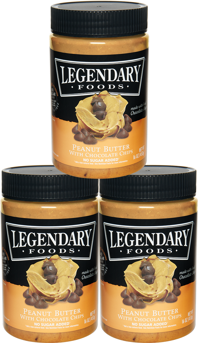3-pack Peanut Butter Chocolate Chip Nut Butter (744x1280), Png Download