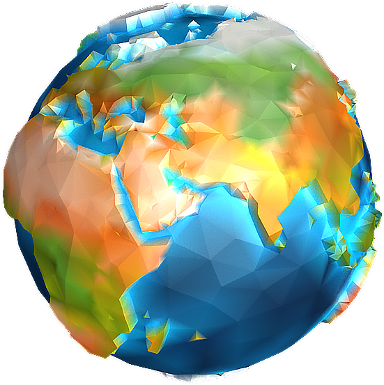 Lowpolyearth Lowpolyearth1 - Low Poly Earth Png (590x590), Png Download