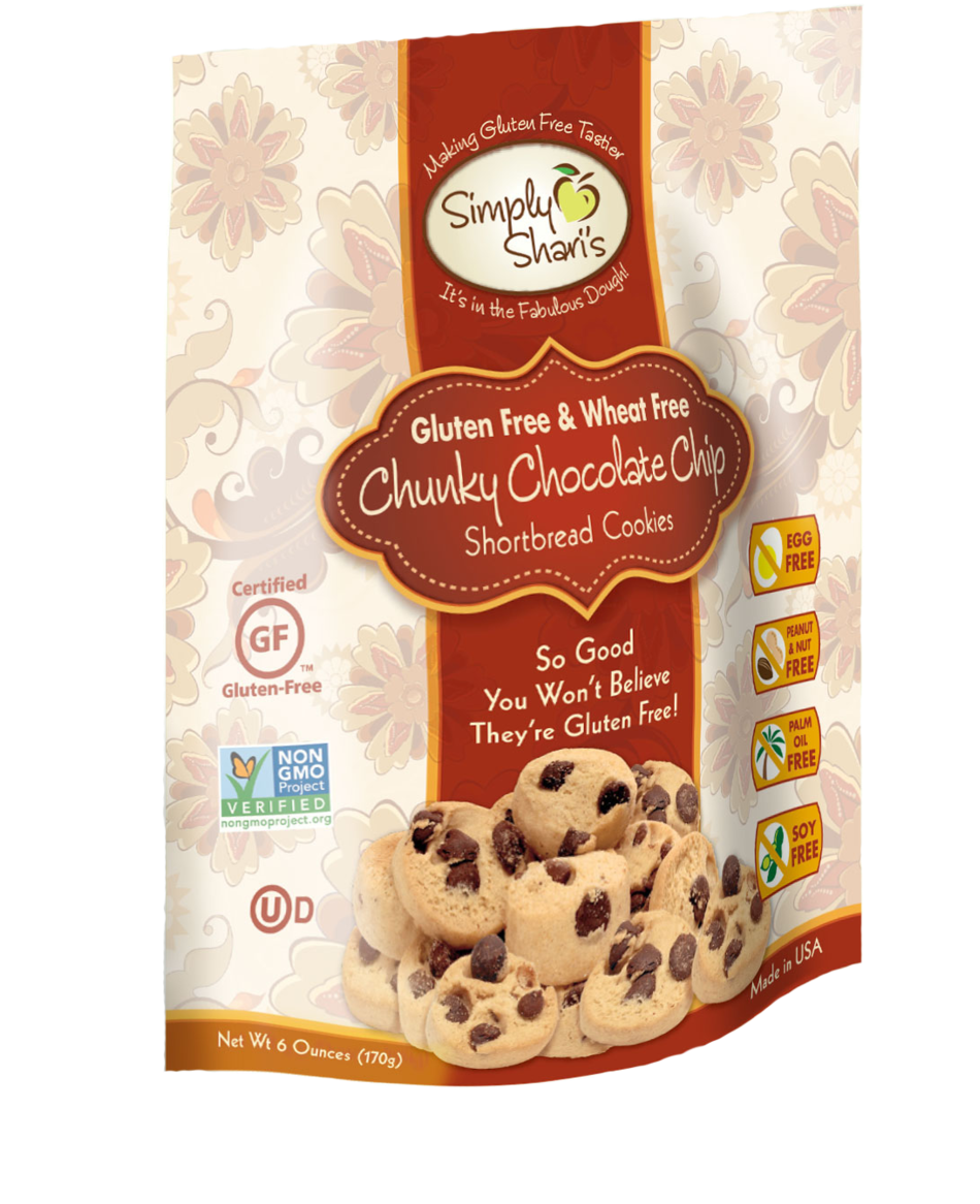 Simply Shari's Gluten Free Chunky Chocolate Chip Shortbread (1000x1250), Png Download