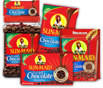 Sun Maid Raisins Chocolate (440x413), Png Download