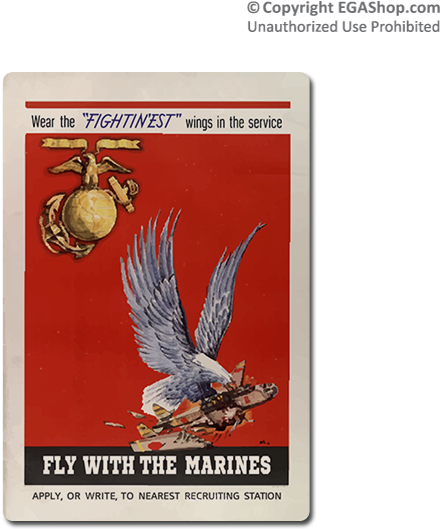 Fly With Marines Poster 11 X 17 (600x600), Png Download
