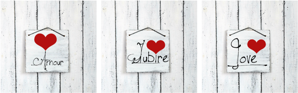 Vintage Signs ~ Love - Heart (985x329), Png Download