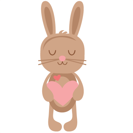 Love Bunny Svg Scrapbook Cut File Cute Clipart Files - Cartoon (432x432), Png Download