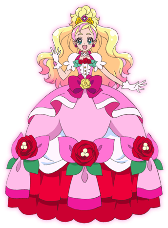 Pretty Cure, Magical Girl, Glitter Force, Shugo Chara, - Glitter Force Glitter Flower (348x479), Png Download