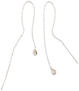 Polki Diamond Chain Earrings - Earring (500x500), Png Download