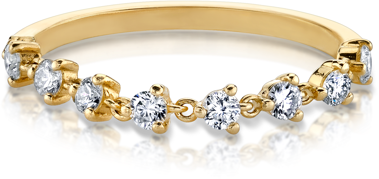 Diamond Chain Tennis Ring - Ring (1800x1800), Png Download