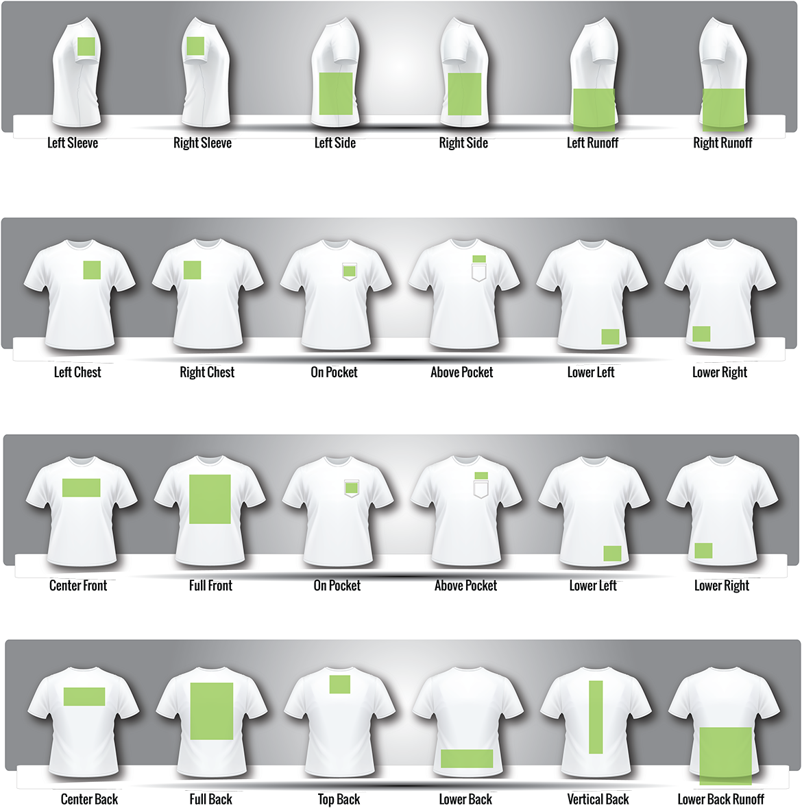 T Shirt Design Size Template - T Shirt Printing Sizes (1170x1178), Png Download