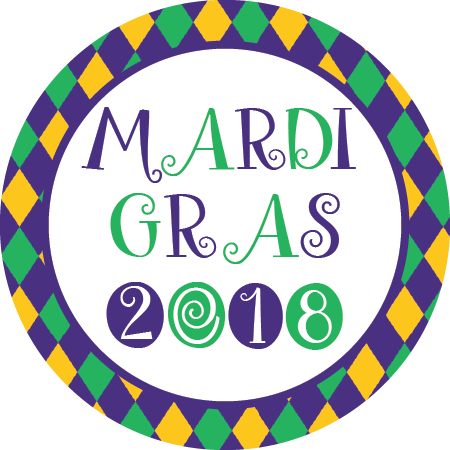 Mardi Gras Napkin Knot - Mardi Gras (450x450), Png Download