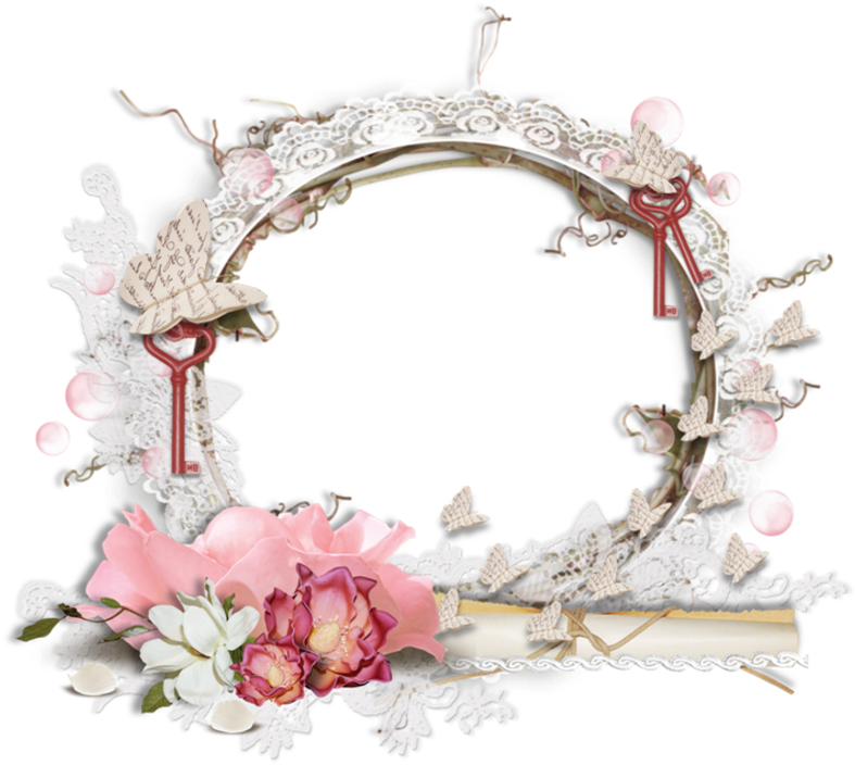 Delicadezas En Marcos Y Decoraciones Png En Tonos Rosa - Descargar Marcos Para Fotos Vintage Gratis (800x720), Png Download