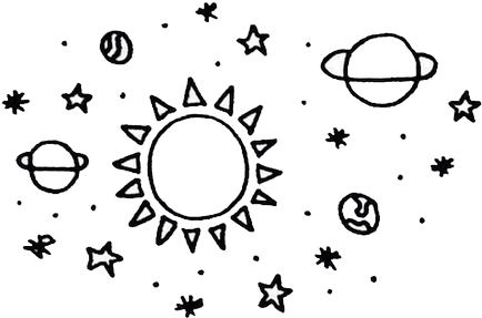 Hola Vi Que Nadie Hizo Estoporque Me Maté Buscando, - Simple Planets Drawing (500x500), Png Download