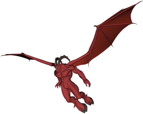 Demon Png - Flying Demon Png (600x600), Png Download