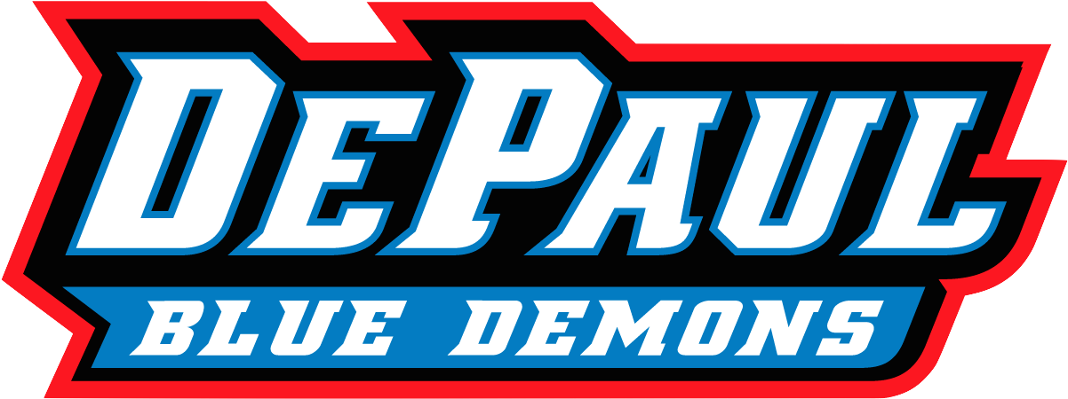 Depaul Blue Demons Script Logo - Depaul Blue Demons Logo (1206x457), Png Download