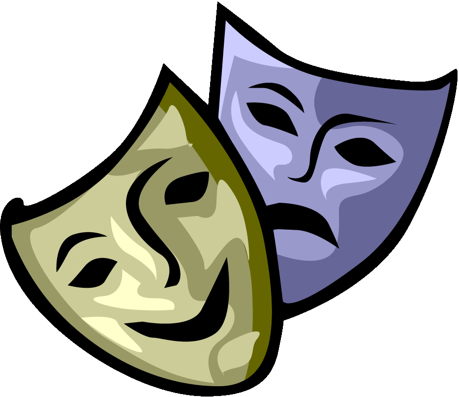 St Francis National School Drama Mask Png - Drama Masks Clipart (933x807), Png Download