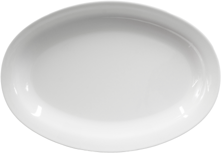 Dishes Clipart Oval Plate - Royal Copenhagen Hvid Riflet Fad (800x800), Png Download