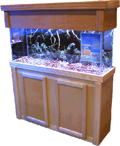 55 Gallon Fish Tank Stand In Maple - Aquarium (500x500), Png Download