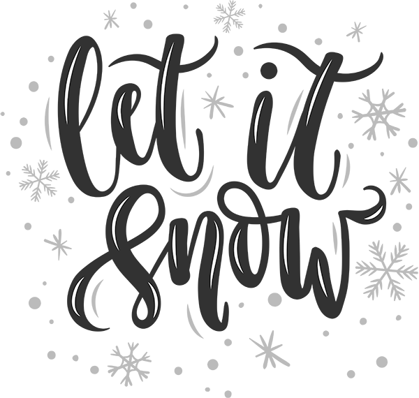 S50040-cp “let It Snow - Let It Snow Lettering (600x570), Png Download
