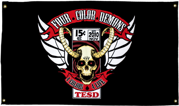 Four Color Demons 3' X 5' Flag - Tell Em Steve Dave (600x600), Png Download
