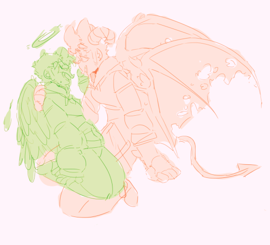 Svg Library Stock Ew Demons Au Tumblr - Eddsworld Angel Au (540x489), Png Download