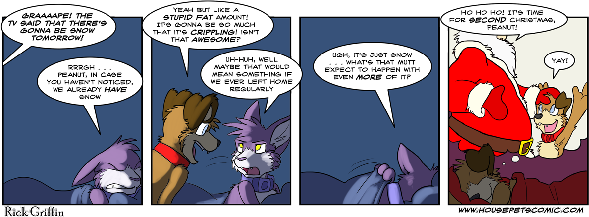 Second Christmas Has To Be Declared After Epiphany, - Housepets Grape X Peanut Comics (1200x471), Png Download