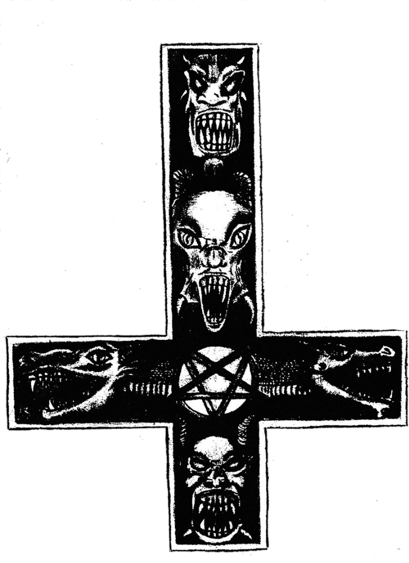 Report Abuse - Satanic Cross Transparent (837x1153), Png Download