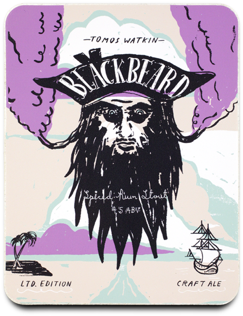 Black Beard - Tomos Watkin - Hurns Brewing Company (720x720), Png Download