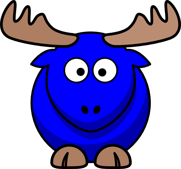 Moose Cartoon - Cartoon Moose (600x560), Png Download