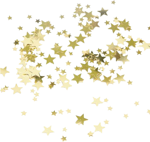 Gold Confetti Overlays Png Related Keywords - Gold Star Confetti Png (500x500), Png Download