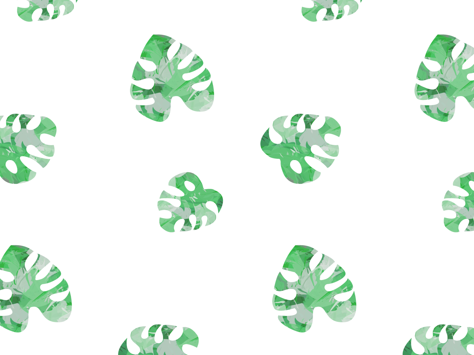 Monstera Green Brush Illustration Digital Nature Garden - Swiss Cheese Plant (1600x1199), Png Download