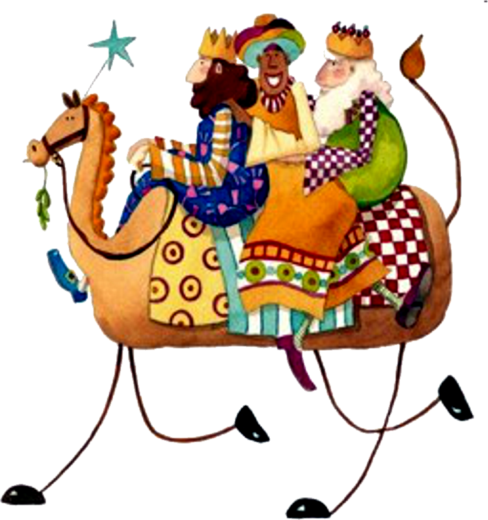 Los 3 Reyes Magos - Imagen Reyes Magos Png (709x756), Png Download