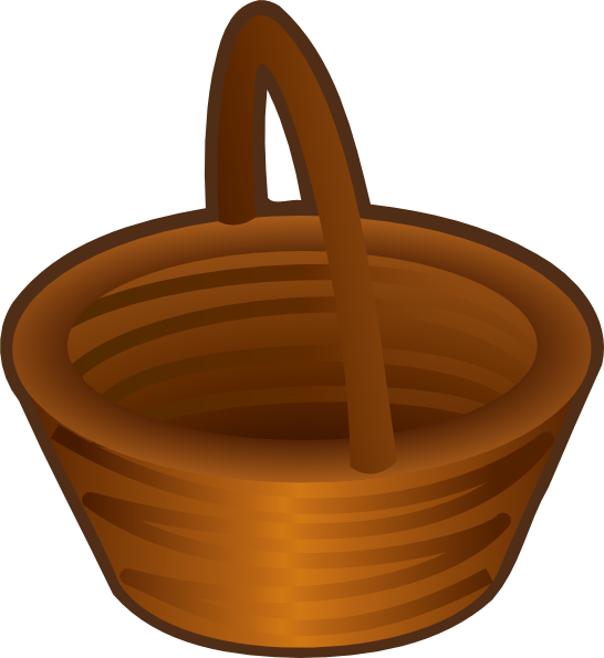 Shopping Basket Clip Art At Clker - Basket Clip Art (546x595), Png Download