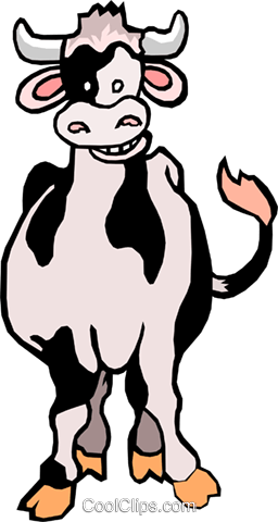 Cartoon Cow Royalty Free Vector Clip Art Illustration - Transparent Clipart Kühe (256x480), Png Download