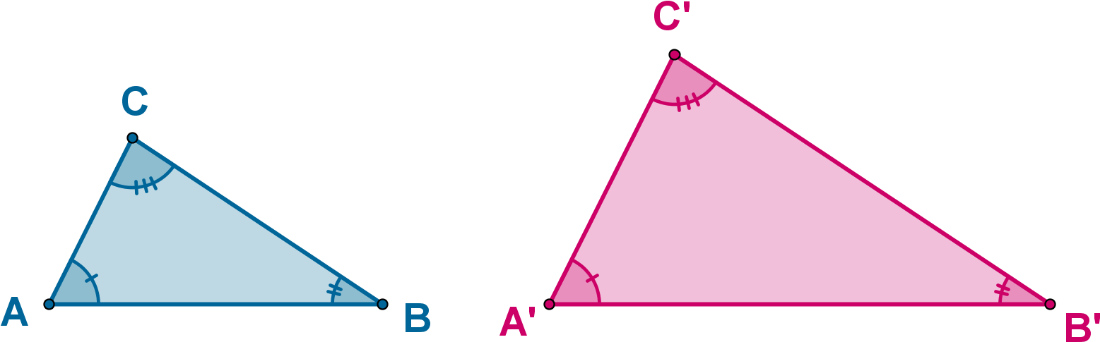 Triángulos En Posición De Thales - Triangle (1646x555), Png Download