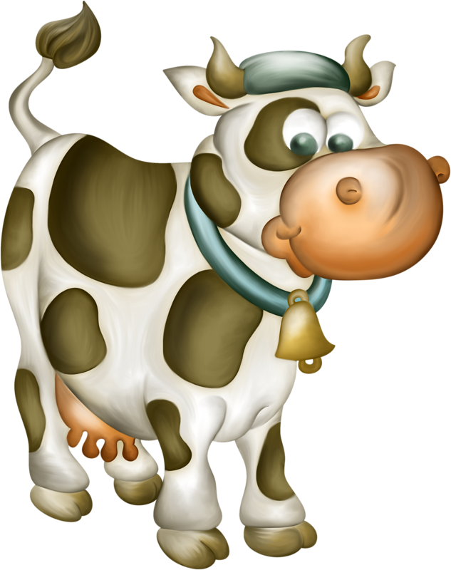 Фотки Cow Clipart, Cute Animal Clipart, Cartoon Cow - Infantiles De Animalitos De La Granja (633x800), Png Download
