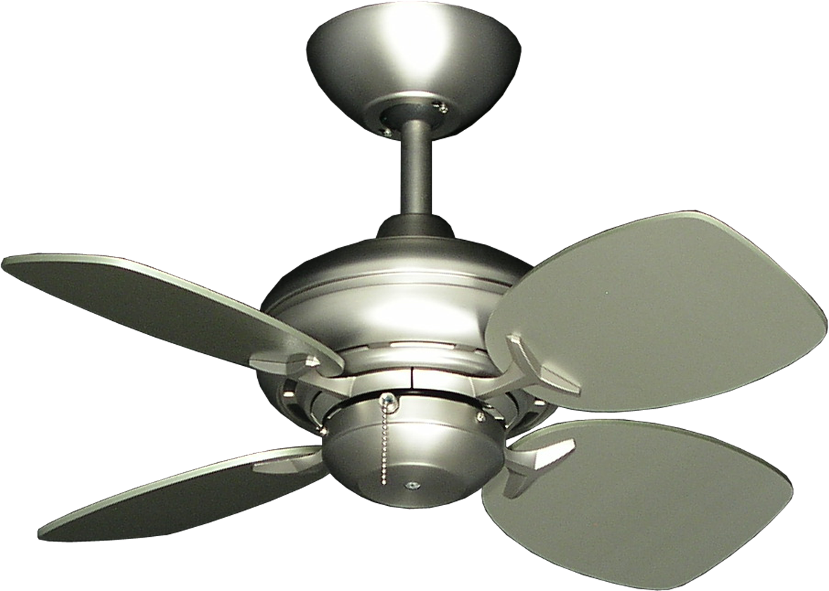 Picture Of 26" Mini Breeze Ceiling Fan In Satin Steel - Gulf-coast 26 Gulf Coast Mini Breeze, Satin Steel - (1242x905), Png Download