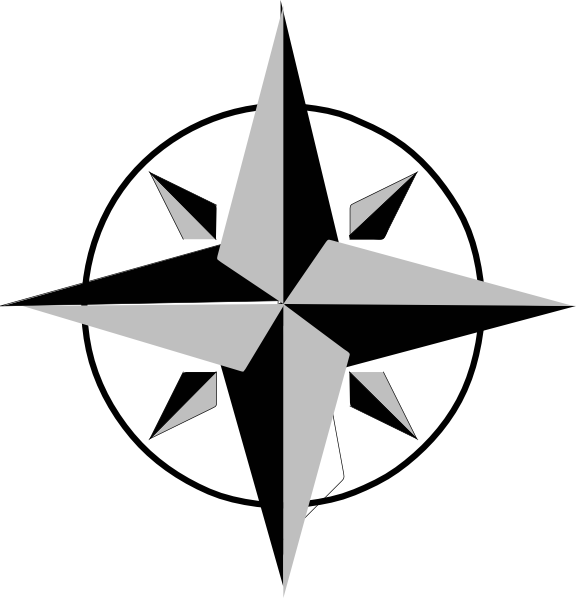 Compass Clipart Blank - Dibujo De Rosa De Los Vientos (576x598), Png Download