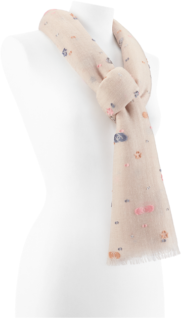 The Fall-winter 2017/18 Scarves Collection On The Chanel - Polka Dot (846x1080), Png Download