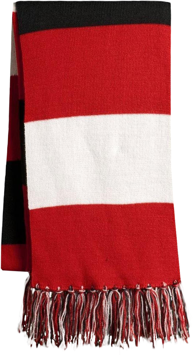 Design Factory Tees - Rugby Stripe Knit Winter Scarf School Spirit Team Colors (1224x1224), Png Download