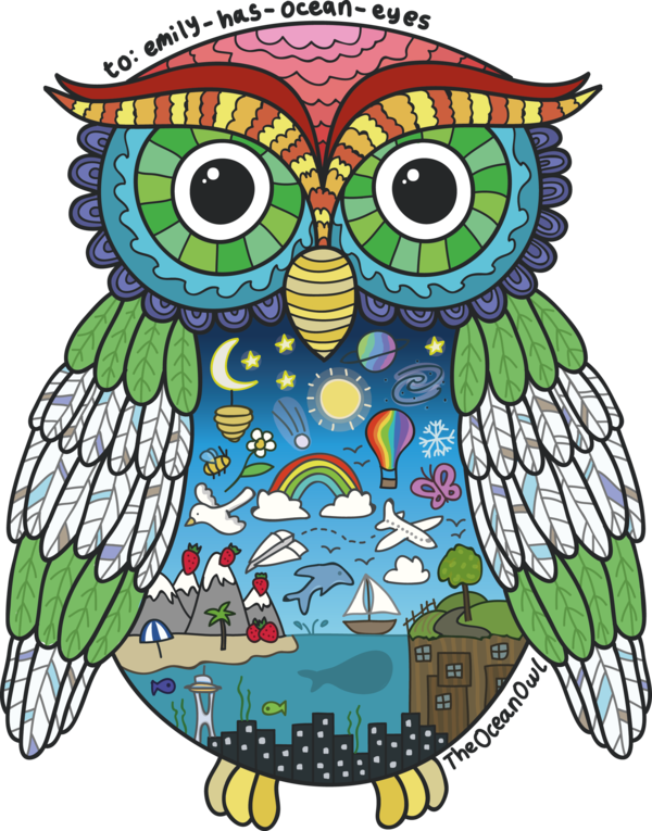 Owl City Owl By Spong3holly D5uw2hk - Owl City Drawing (600x765), Png Download