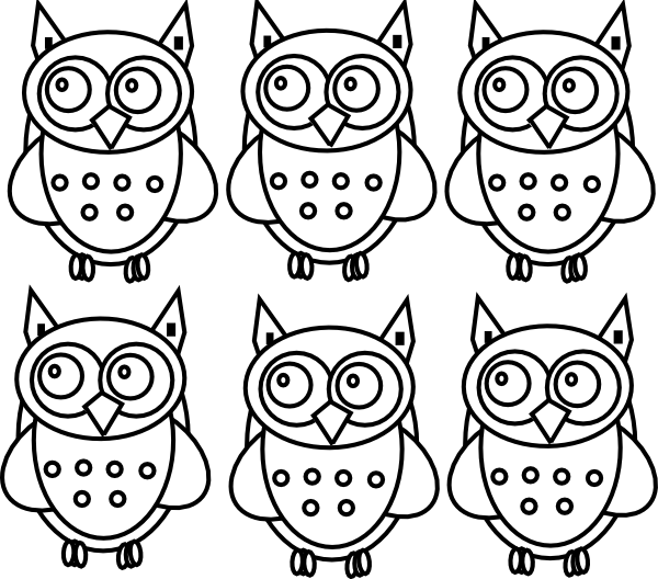 How To Set Use Coloring Book Owls Svg Vector (600x528), Png Download