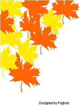 Autumn Maple Leaf Texture Painted Cartoon, Cartoon, - Maple (360x360), Png Download