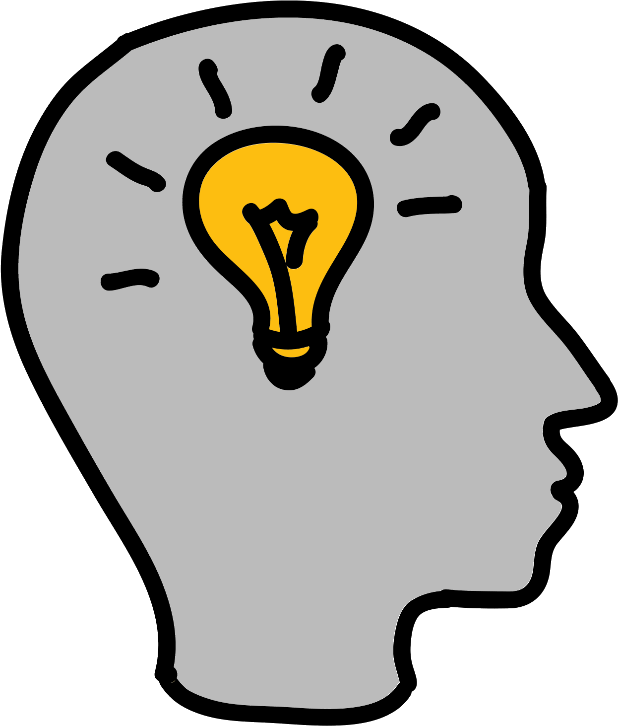Brainstorm Skill Icon - Brain Light Bulb Clip Art (1600x1600), Png Download