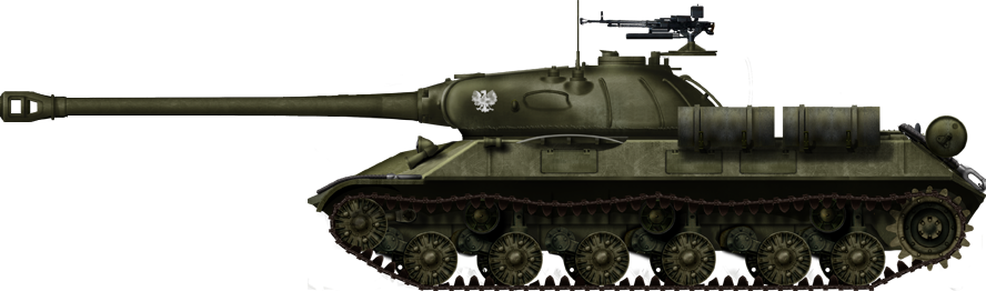 One Of The Two Polish Is-3 Tested After The War - Polish Tanks Cold War (888x262), Png Download